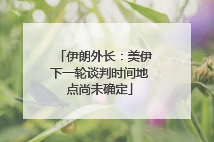 伊朗外长：美伊下一轮谈判时间地点尚未确定