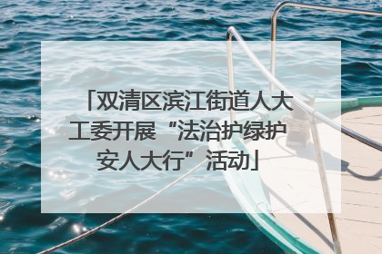 双清区滨江街道人大工委开展“法治护绿护安人大行”活动
