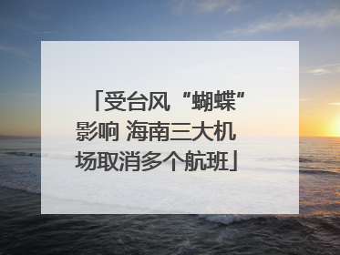 受台风“蝴蝶”影响 海南三大机场取消多个航班