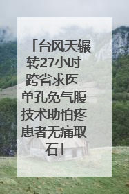 台风天辗转27小时跨省求医 单孔免气腹技术助怕疼患者无痛取石