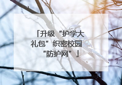 升级“护学大礼包”织密校园“防护网”