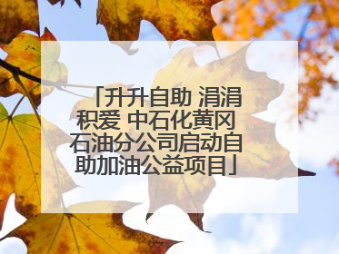 升升自助 涓涓积爱 中石化黄冈石油分公司启动自助加油公益项目
