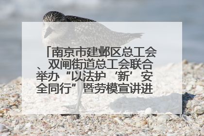 南京市建邺区总工会、双闸街道总工会联合举办“以法护‘新’安全同行”暨劳模宣讲进工地服务活动