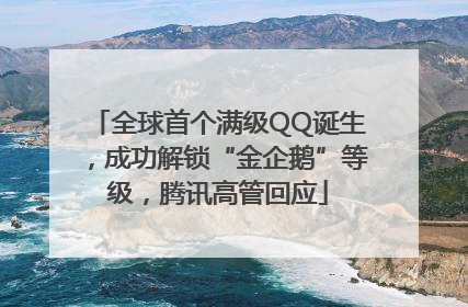 全球首个满级QQ诞生，成功解锁“金企鹅”等级，腾讯高管回应