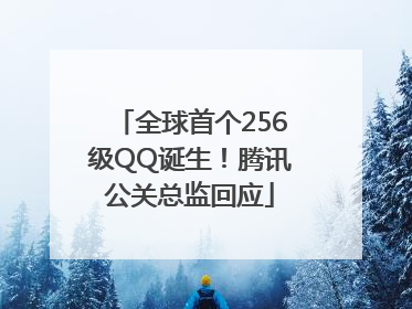 全球首个256级QQ诞生！腾讯公关总监回应