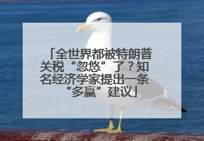 全世界都被特朗普关税“忽悠”了？知名经济学家提出一条“多赢”建议