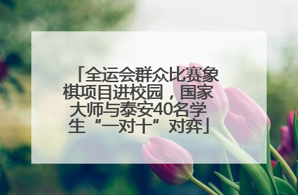 全运会群众比赛象棋项目进校园，国家大师与泰安40名学生“一对十”对弈