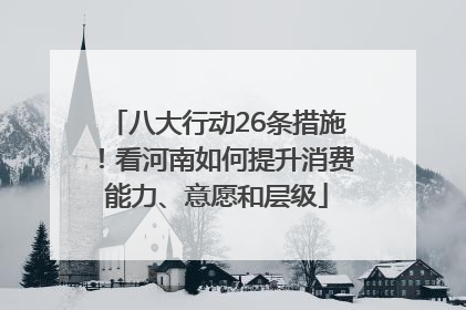 八大行动26条措施！看河南如何提升消费能力、意愿和层级
