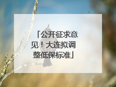 公开征求意见！大连拟调整低保标准