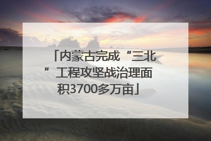 内蒙古完成“三北”工程攻坚战治理面积3700多万亩