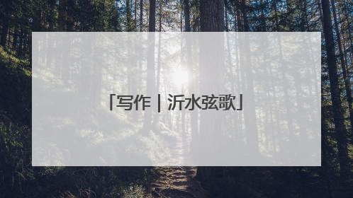 写作｜沂水弦歌