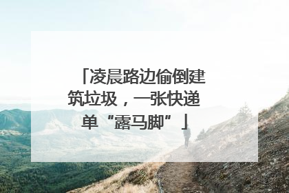 凌晨路边偷倒建筑垃圾，一张快递单“露马脚”