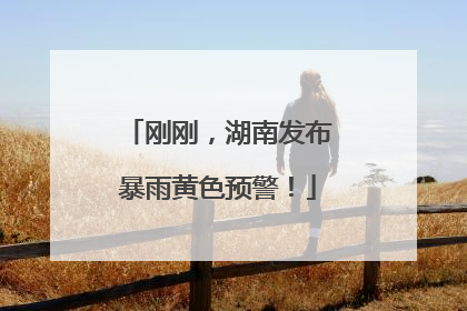 刚刚，湖南发布暴雨黄色预警！