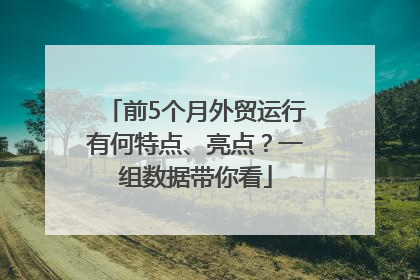 前5个月外贸运行有何特点、亮点？一组数据带你看