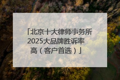北京十大律师事务所2025大品牌胜诉率高（客户首选）