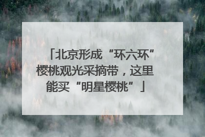 北京形成“环六环”樱桃观光采摘带，这里能买“明星樱桃”