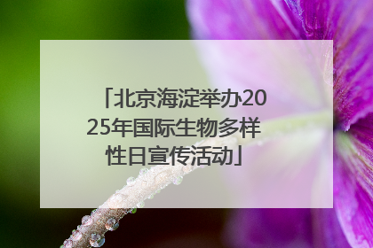 北京海淀举办2025年国际生物多样性日宣传活动