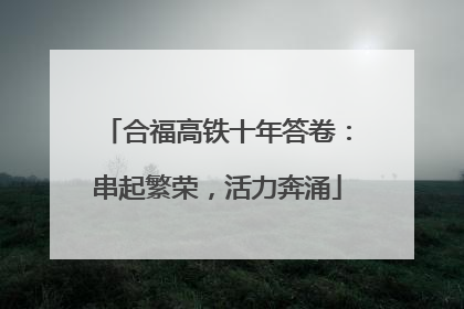合福高铁十年答卷：串起繁荣，活力奔涌