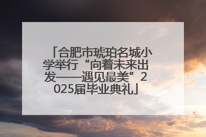 合肥市琥珀名城小学举行“向着未来出发——遇见最美”2025届毕业典礼