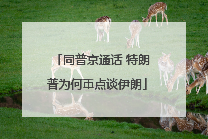 同普京通话 特朗普为何重点谈伊朗