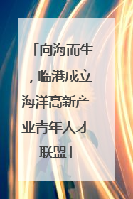 向海而生，临港成立海洋高新产业青年人才联盟