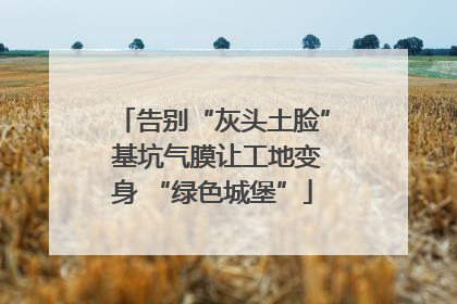 告别“灰头土脸” 基坑气膜让工地变身 “绿色城堡”