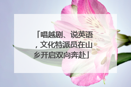 唱越剧、说英语，文化特派员在山乡开启双向奔赴