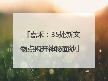 嘉禾：35处新文物点揭开神秘面纱