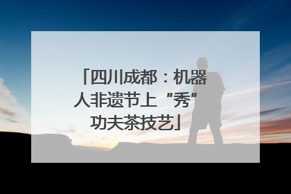 四川成都：机器人非遗节上“秀”功夫茶技艺