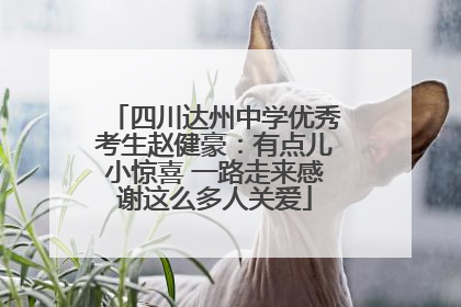 四川达州中学优秀考生赵健豪：有点儿小惊喜 一路走来感谢这么多人关爱