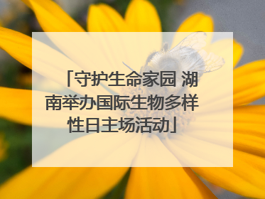 守护生命家园 湖南举办国际生物多样性日主场活动