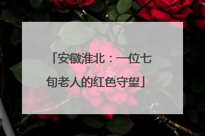 安徽淮北：一位七旬老人的红色守望