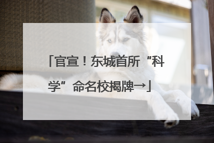 官宣！东城首所“科学”命名校揭牌→