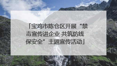 宝鸡市陈仓区开展“禁毒宣传进企业 共筑防线保安全”主题宣传活动