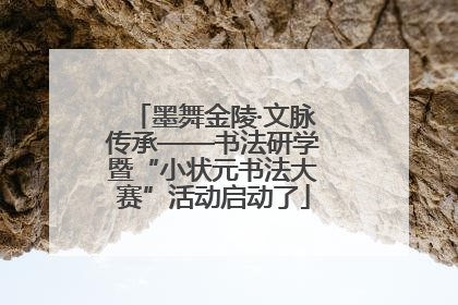 墨舞金陵·文脉传承——书法研学暨“小状元书法大赛”活动启动了