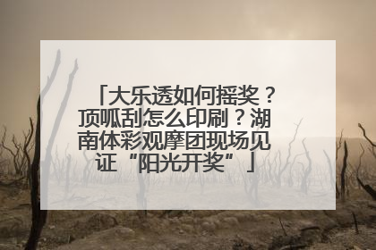 大乐透如何摇奖？顶呱刮怎么印刷？湖南体彩观摩团现场见证“阳光开奖”