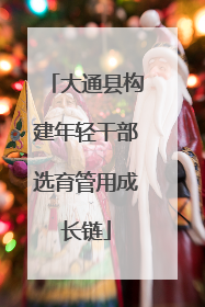 大通县构建年轻干部选育管用成长链