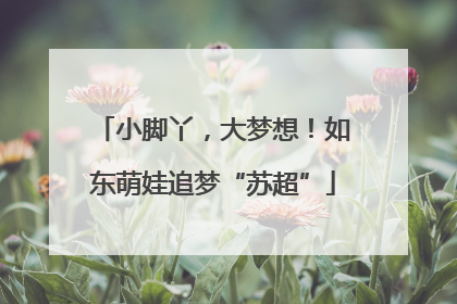 小脚丫，大梦想！如东萌娃追梦“苏超”
