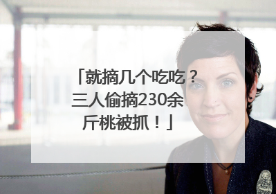 就摘几个吃吃？三人偷摘230余斤桃被抓！