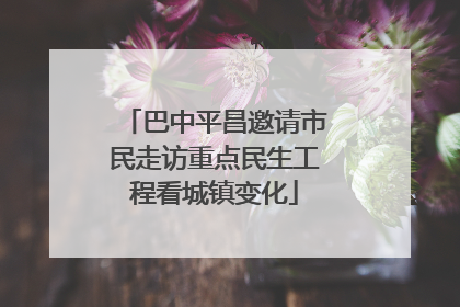 巴中平昌邀请市民走访重点民生工程看城镇变化