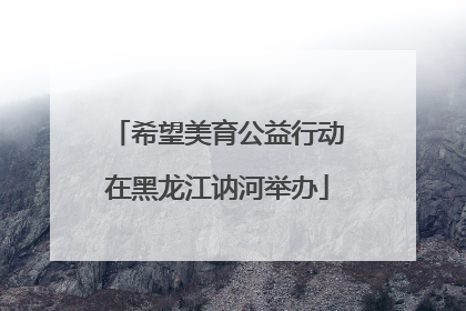希望美育公益行动在黑龙江讷河举办