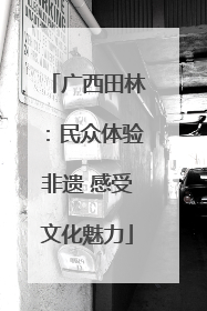 广西田林：民众体验非遗 感受文化魅力