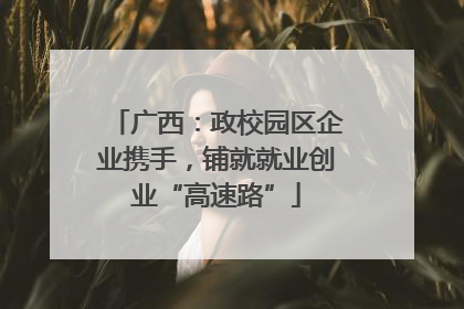 广西：政校园区企业携手，铺就就业创业“高速路”