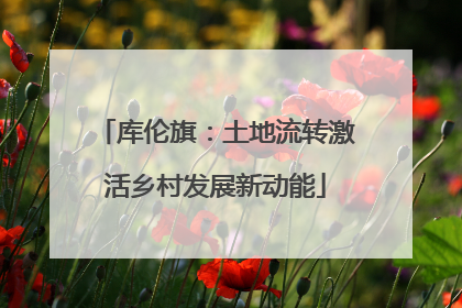 库伦旗：土地流转激活乡村发展新动能