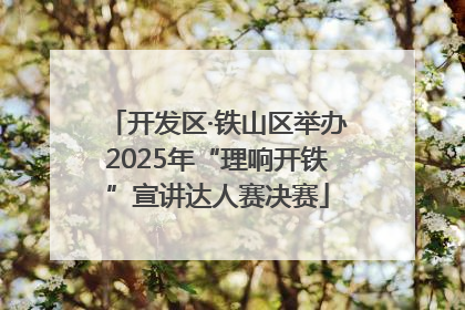 开发区·铁山区举办2025年“理响开铁”宣讲达人赛决赛