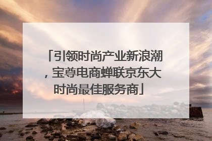 引领时尚产业新浪潮，宝尊电商蝉联京东大时尚最佳服务商