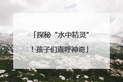 探秘“水中精灵”！孩子们直呼神奇