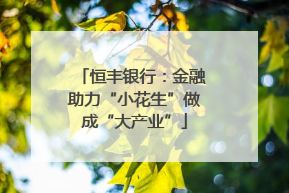 恒丰银行：金融助力“小花生”做成“大产业”