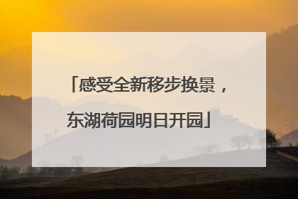 感受全新移步换景，东湖荷园明日开园