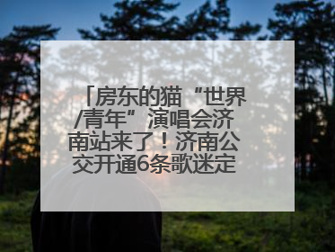 房东的猫“世界/青年”演唱会济南站来了！济南公交开通6条歌迷定制专线